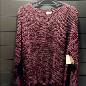 So Women's Burgundy Sweater
